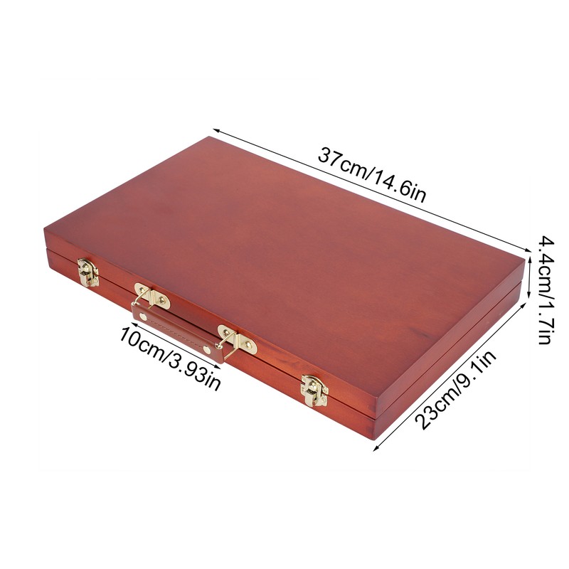 Retro Wooden Painting Tool Storage Box Portable Drawing Oil Painting