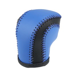 X AUTOHAUX Blue Car Interior Faux Leather Gear Shifter Shift Knob Cover Transmission Shift Boot Lever for Toyota C-HR 2018-2019 Blue Stitches