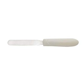 Winco 4" Baking/Icing Spatula with Oval Tip, White