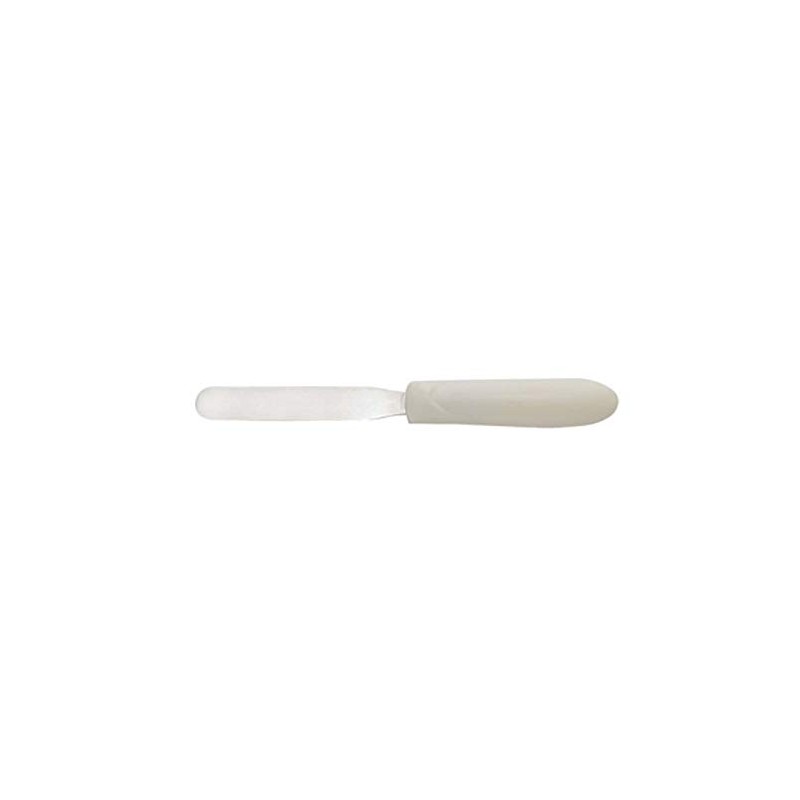 Winco 4" Baking/Icing Spatula with Oval Tip, White