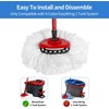 6 Pack Spin Mop Replacement Heads for Vileda, fit O-Cedar