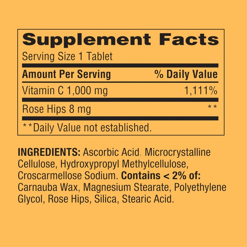  Spring Valley Vitamin C 1000mg with Rose HIPS Tablets