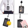 SwirlColor Bus Pass Badge Holders Artificial Leather ID Credit Card