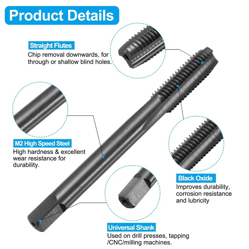 sourcing map Tap and Drill Bit Set, 1pcs 5/16-24 UNF