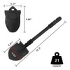 iunio Folding Survival Shovel, Military-Grade Entrenching Tool, Collapsible Emergency Shovel