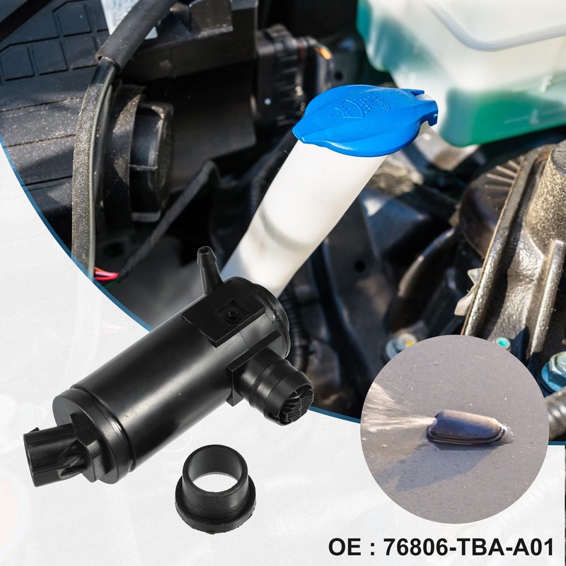 ACROPIX Windshield Washer Motor Pump with Grommet 76806-TBA-A01 for Honda