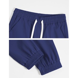 KEREDA Boys Uniform Pants Pull On Twill Jogger Pants for Boys School Clothes with Pockets Navy 7-8 Years