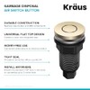 KRAUS Flat-Top Garbage Disposal Air Switch Button in Spot-Free Antique