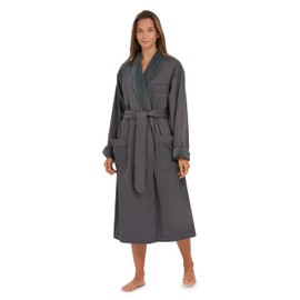 MONARCH Plush Lined Microfiber Bath Robe for Women or Men - Super Soft, Durable Luxury Spa, Resort & Hotel Bathrobe, Generously Sized (Unisex) Cypress