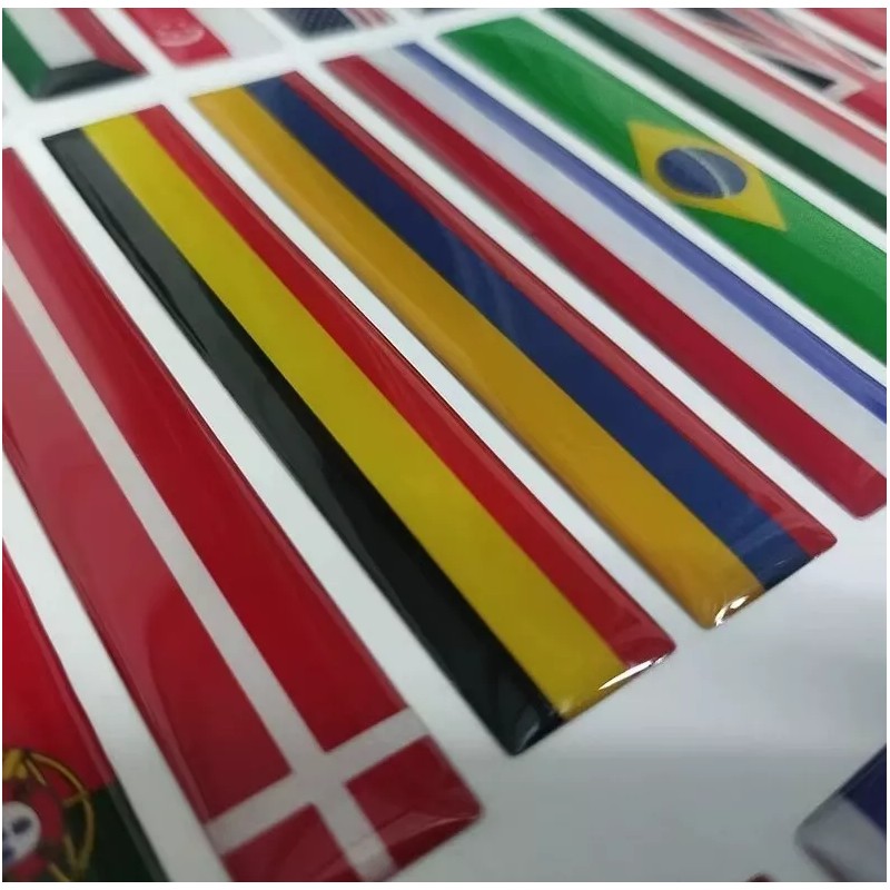 DIGIART INTERNATIONAL GERMAN GERMANY FLAG 3D EPOXY CAR EMBLEM SET