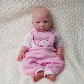 Sil-Gel Mall 18 inch Drink and Wet Silicone Baby Doll Girl - Realistic Full Silicone Baby Doll for Christmas and Birthday Gifts 3+