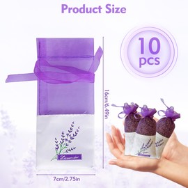 10 Pcs Lavender Bags for Wardrobes, Lavender Bags Empty, Lavender Bags for Storage Potpourri Scented, Wardrobe Fresheners Filling Bag
