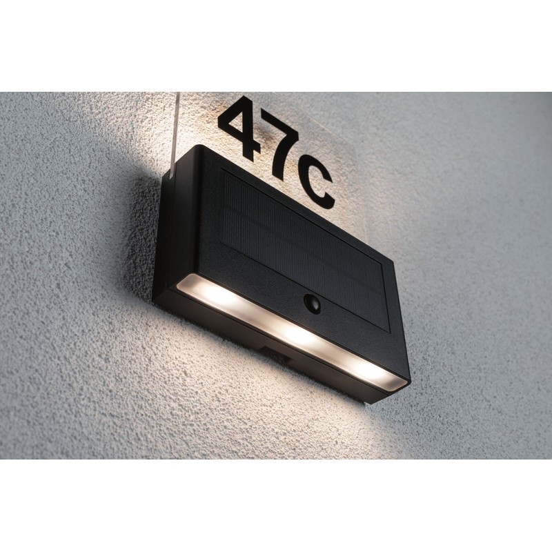 Paulmann Neda 94577 LED Solar House Number Light with Motion