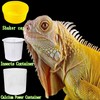 Delllala Reptile Cricket Calcium Mixer，Calcium Reptile Nutrients Shaker Bottle ，