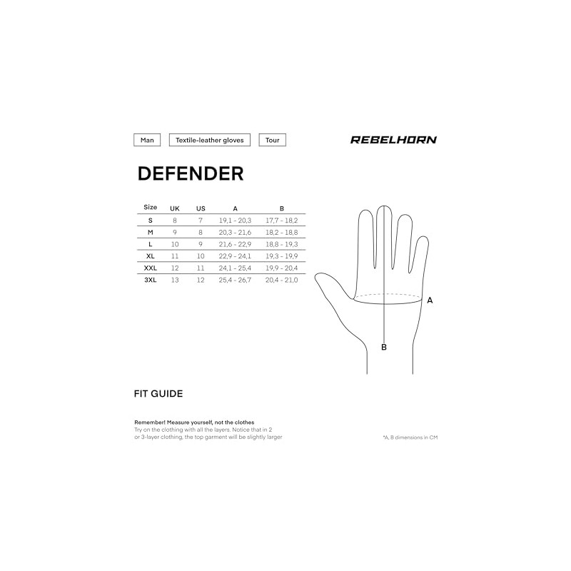 REBELHORN Defender Men's Motorcycle Gloves, Leather, Ankle Protectors, Large Ventilation