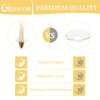 Glasseam Glass Candle Drip Protectors, Set of 24 Clear Bobeches