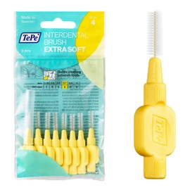 TePe TePe Interdentalbürsten Extra Soft Gelb (ISO Größe 4: 0,7 mm) / Für eine besonders sanfte & effiziente Reinigung der Zahnzwischenräume / 1 x 8 Interdentalbürsten