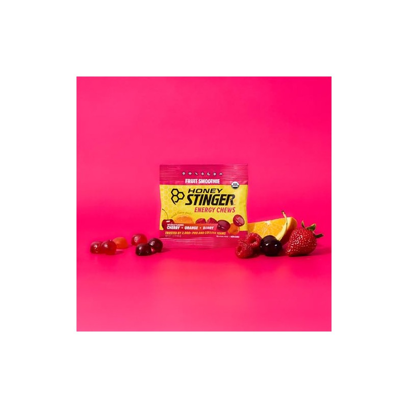 Honey Stinger Fruit Smoothie Chews, color Rojo, 590 gr