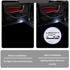 2 Pcs LED Car Door Logo Lights Courtesy Projector Laser Welcome Light Puddle Lamp Compatible with Forester, Outback, Legacy, Ascent Car Accessories (Legacy)