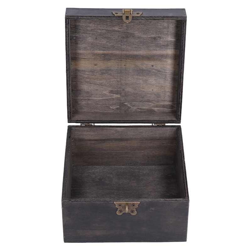 Treasure Props Storage Box with Password Lock Retro Wooden Storage