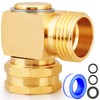 UNWAVER Garden Hose Swivel elbow Connector 90 Degree Solid Brass