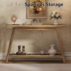Welfuturer 47.2" Farmhouse Console Table with 2-Tier Open Storage