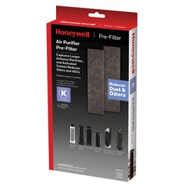 Honeywell Household Odor & Gas Reducing Pre-filter, 2 Pack, Black