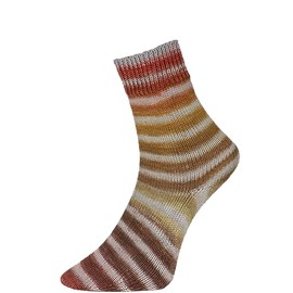 Woolly Hugs Paint Socks von Veronika Hug,4-fädig,100g/420 m,75% Schurwolle/25% Polyamid,2 identische Socken stricken, (202 GELB GRAU)