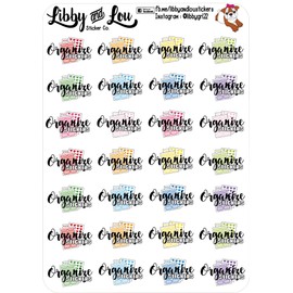 Organize Stickers Planner Sticker | Erin Condren | Happy Planner | Agenda | Calendar