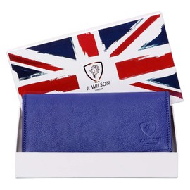 J. Wilson London Ladies RFID Protection Real Leather Purse Card Women Wallet Zip Coin Pocket