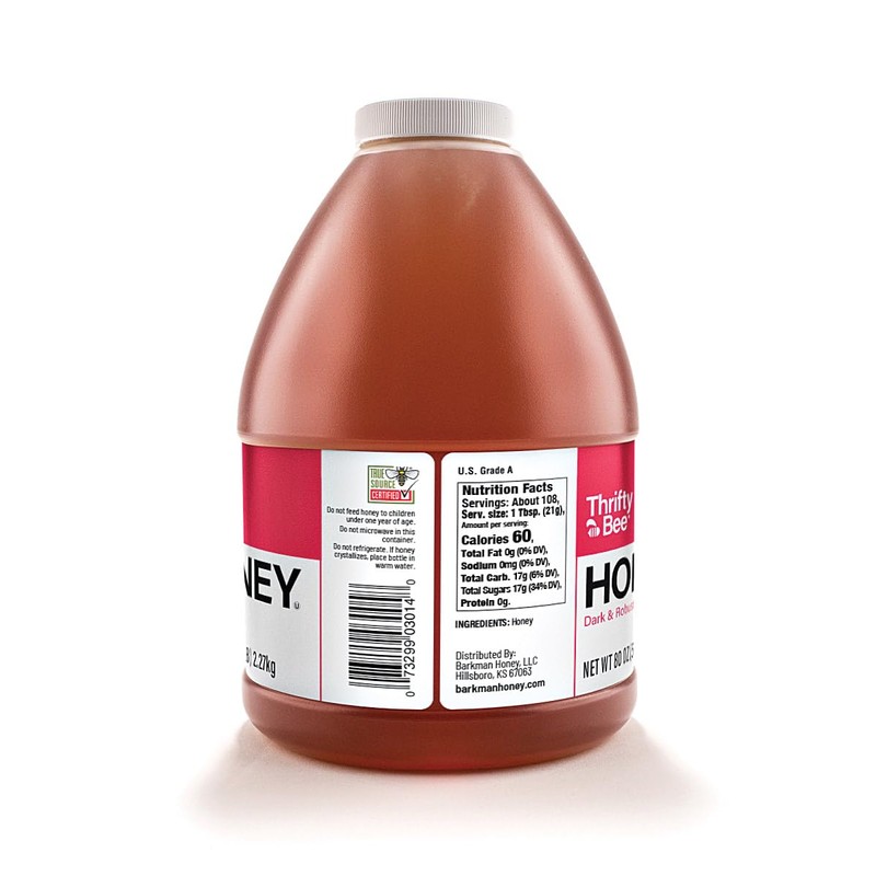 Thrifty Bee Honey, 80 Ounce (5 LB) Large Bulk Honey