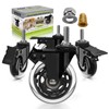 Slipstick 3 Inch Rubber Caster Wheels with Brake Locks (4