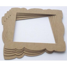 Unbranded {3} *DECORATIVE FRAME* -  Bare Rectangle Picture Frames Chipboard Die Cuts
