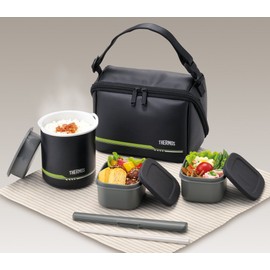 Thermos Heat Insulating Lunchbox ~0.18L Matte Black DBQ-502 MTBK