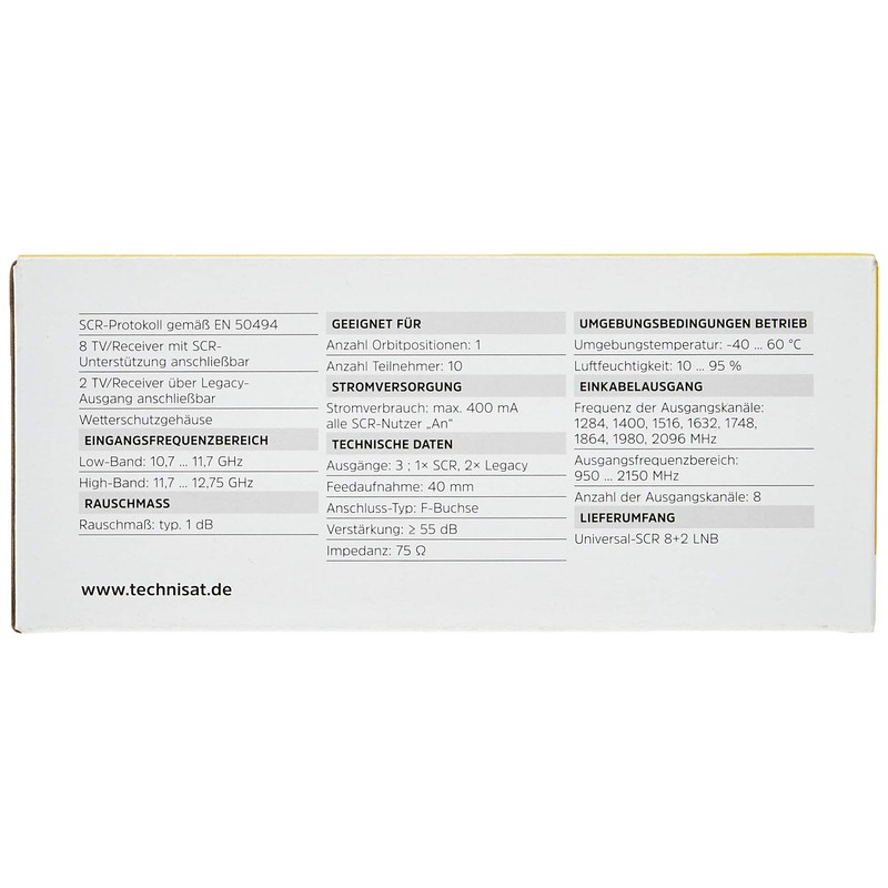 TechniSat Universal SCR 8+2 LNB - Single Cable LNB with