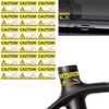 GPS Tracker Stickers Transparent Printed 18 Pieces on a DIN