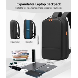 GYakeog Business Backpack Men's 15.6 Inch Laptop Backpack with USB Port Waterproof Work for School Work Hiking University Travel Office Black, black, L