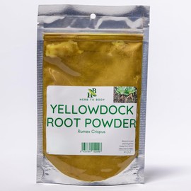 Herb To Body Yellowdock Root Powder - Rumex Crispus, Finely Ground Yellow Dock Root Powder for Yellow Dock Tea, Herbal Tea and Botanical Preparations, Resealable Pouch 4 oz