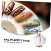 Mikinona Nail Practice Base Ceramic Pumpkin Nail Art Tool with