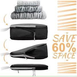 Compression Packing Cubes for Travel Carry on Suitcase Organizer Bags,MH MOIHSING Travel Packing Cubes Compression Bags for Packing Organisers Expandable Storage Travel Accessories Luggage Suitcases