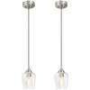 VONLUCE Pendant Lights Kitchen Island, Brushed Nickel Pendant Light Fixtures