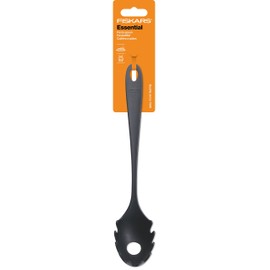 Fiskars Pastalöffel, Länge: 28,5 cm, Kunststoff, Essential, Schwarz, 1023805