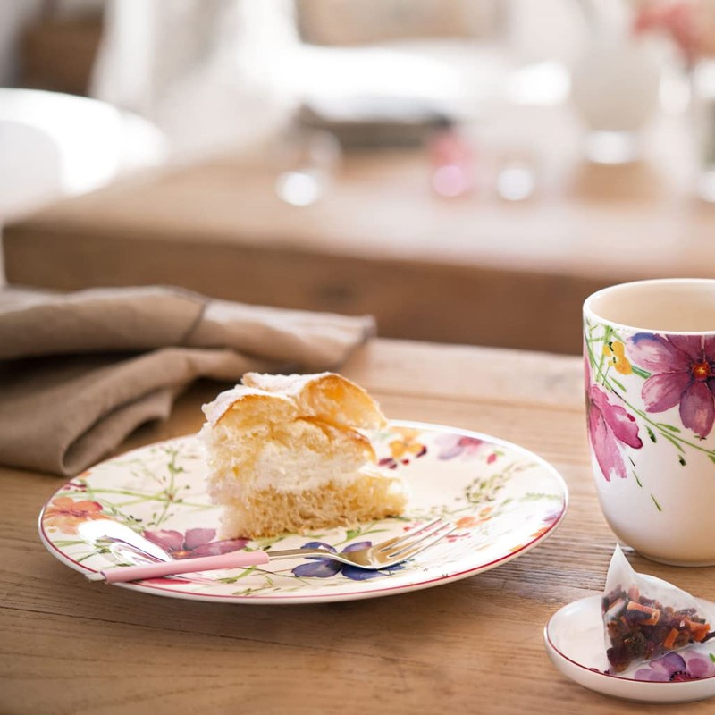 Villeroy und Boch Mariefleur Tea Gebäckteller, 21 cm, Premium Porzellan,