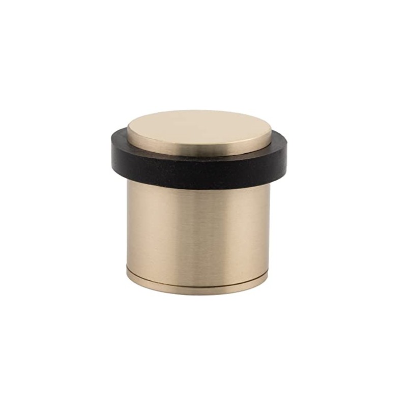 Door Stop, 28 x 30 mm, Threaded Base, Brass, Includes