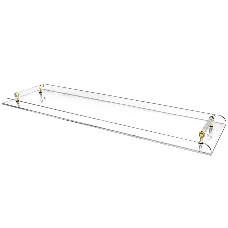 31inch Bathtub Caddy Tray,Gold Handle Clear Bathtub Caddy Tray,Acrylic Bathroom