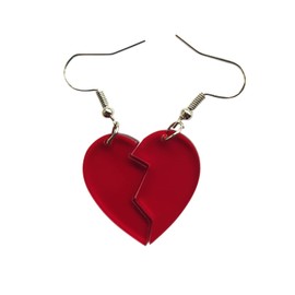 ROSTIVO Broken Heart Earrings for Women Cute Acrylic Dangle Earrings