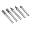 5Pcs Rotary File Bit 2 Pattern Woodworking Grinding Head Drill