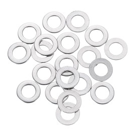 sourcing map 20 Pcs M5 Flat Washer, 5x10x0.8mm Thickened 304 Stainless Steel Flat Spacers for Screw, Bolt, Automotive, Industrial Machinery