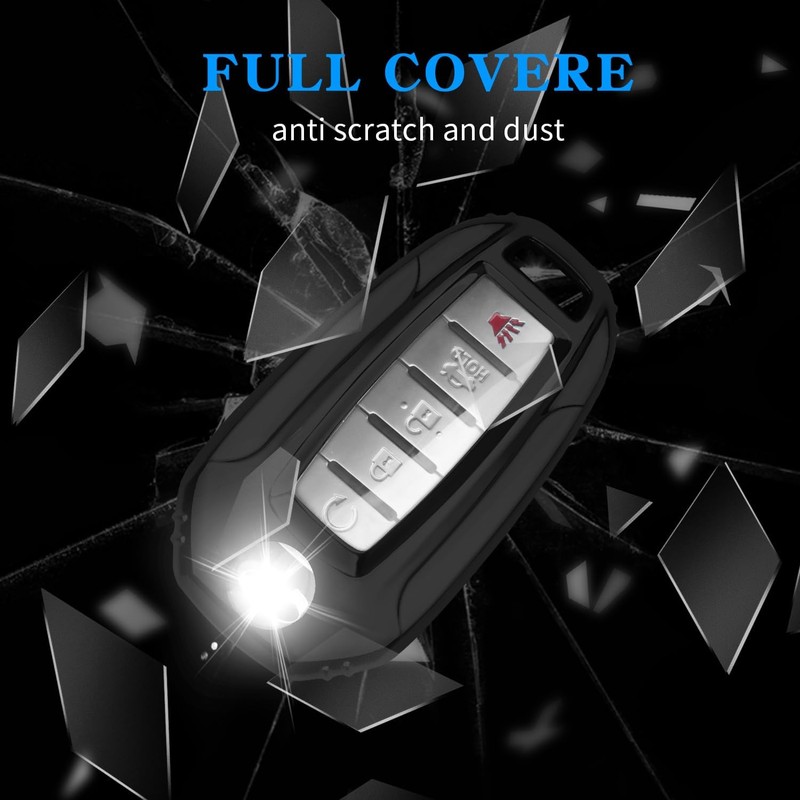 MILD EAST for Infiniti Key Fob Cover with Keychain, Car