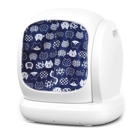 Curtain for Self Cleaning Cat Litter Box,Reduces Cat Litter Bounce, Stops Odors from The Litter Box Self Cleaning (BlueDeep)